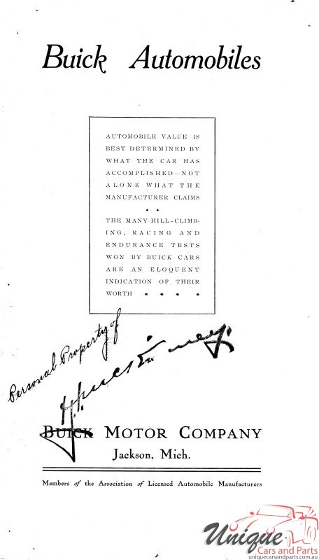 1906 Buick Brochure Page 24